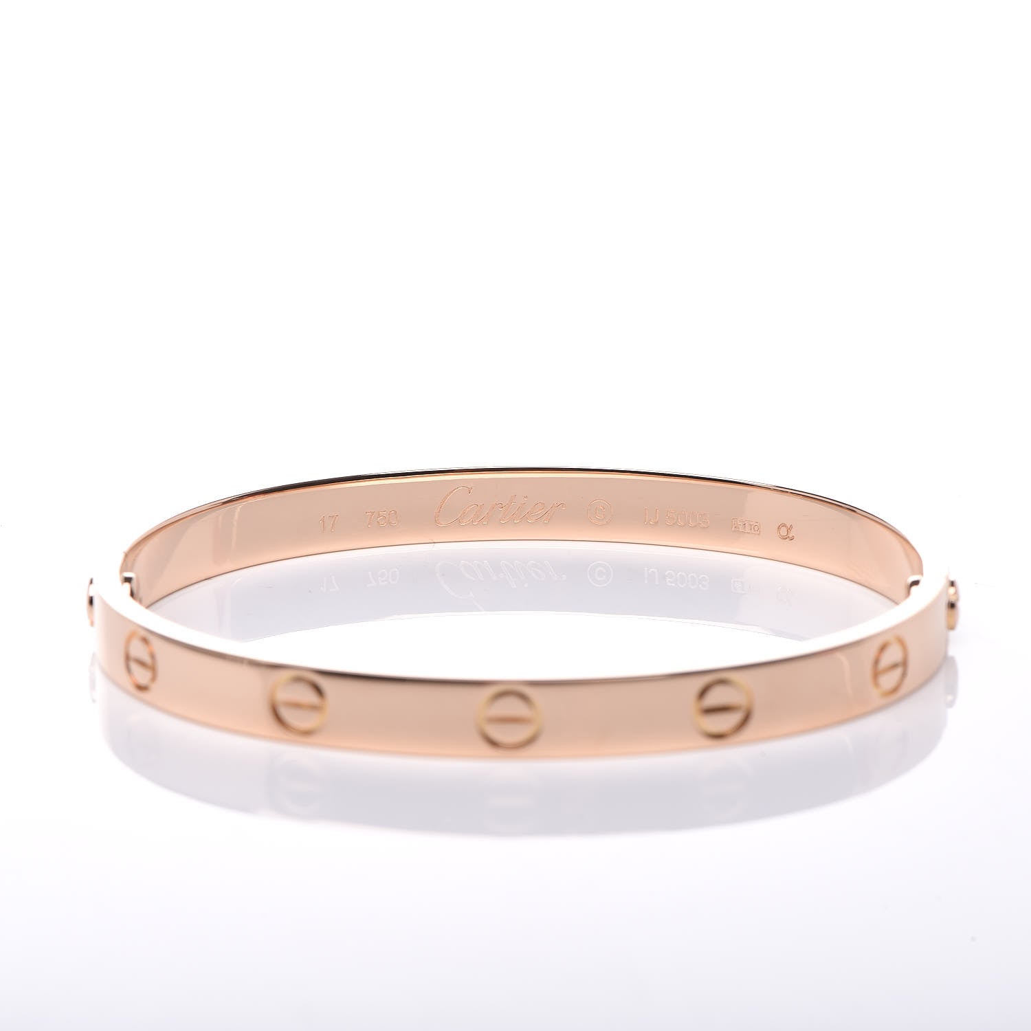 Cartier 18K Pink Gold LOVE Bracelet 17 4 of 4