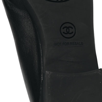 Chanel Lambskin Cap Toe CC Uniform Ballerina Flats 36.5 Black 6 of 8