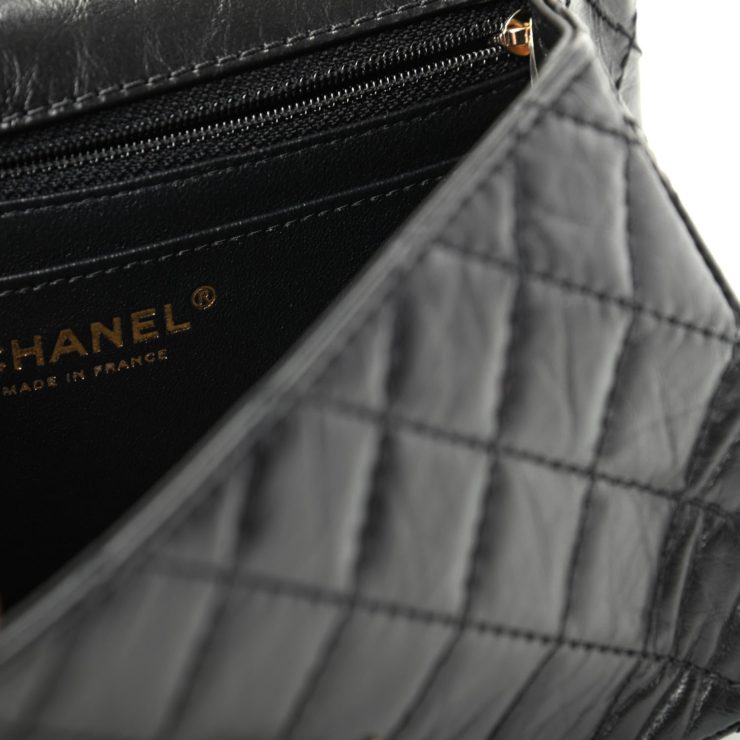 Chanel Aged Calfskin Quilted 2.55 Reissue Mini Flap Black 8 of 10