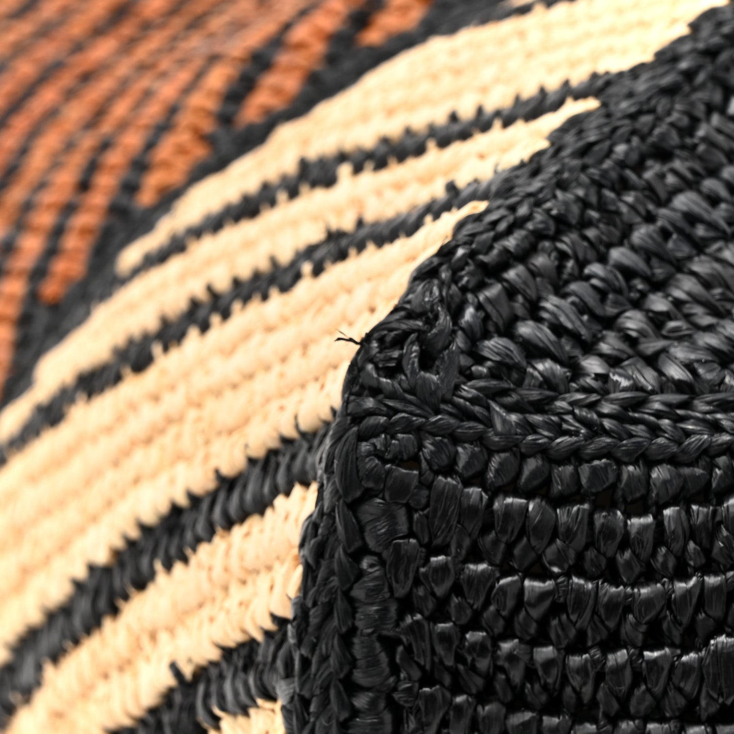 Raffia Calfskin Paula's Ibiza Medium Puzzle Fold Tote Natural Honey Gold