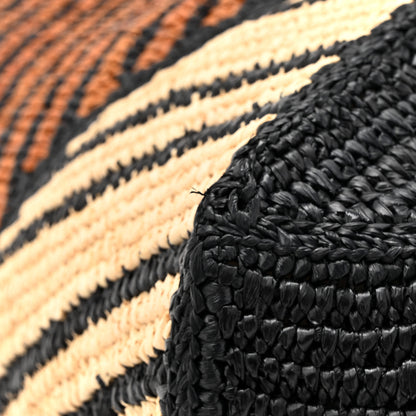 Loewe Raffia Calfskin Paula's Ibiza Medium Puzzle Fold Tote Natural Honey Gold 10 of 10