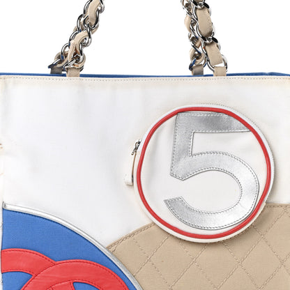 Chanel Canvas Quilted N°5 Shopping Tote Beige 10 of 10