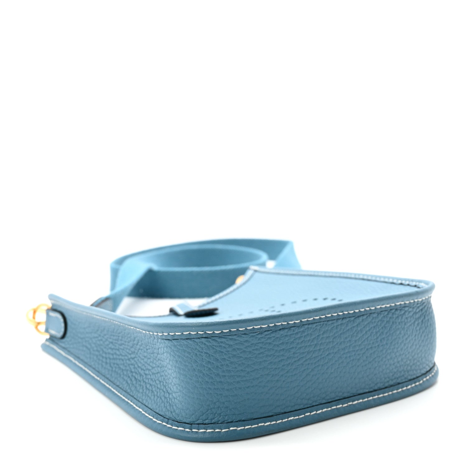 Hermes Taurillon Clemence Evelyne TPM New Blue Jean 4 of 9