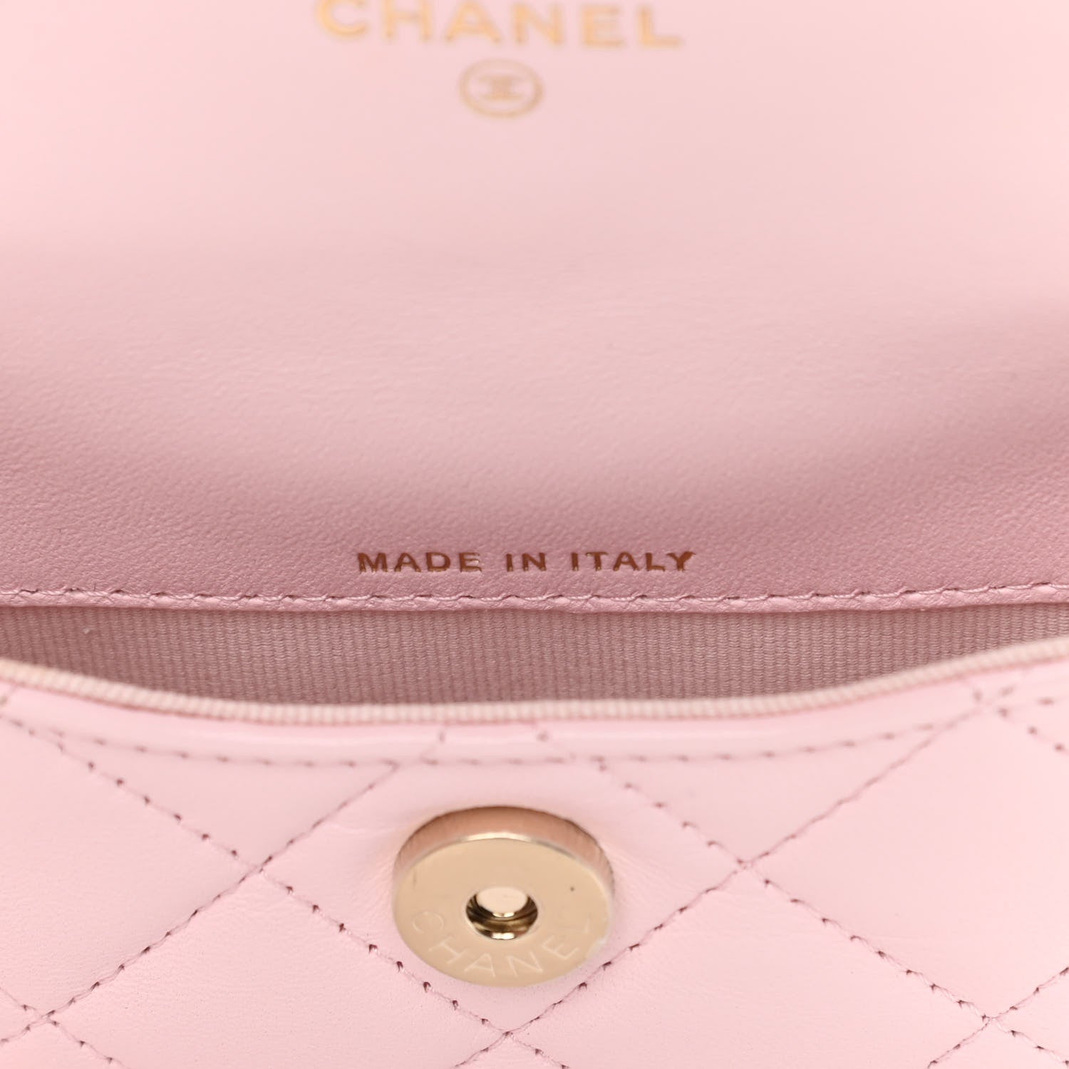 Chanel Lambskin Quilted Pearl Chain Belt Bag Light Pink 7 of 13