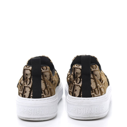 Christian Dior Velvet Oblique Womens Solar Slip On Sneakers 38 Bronze 4 of 10