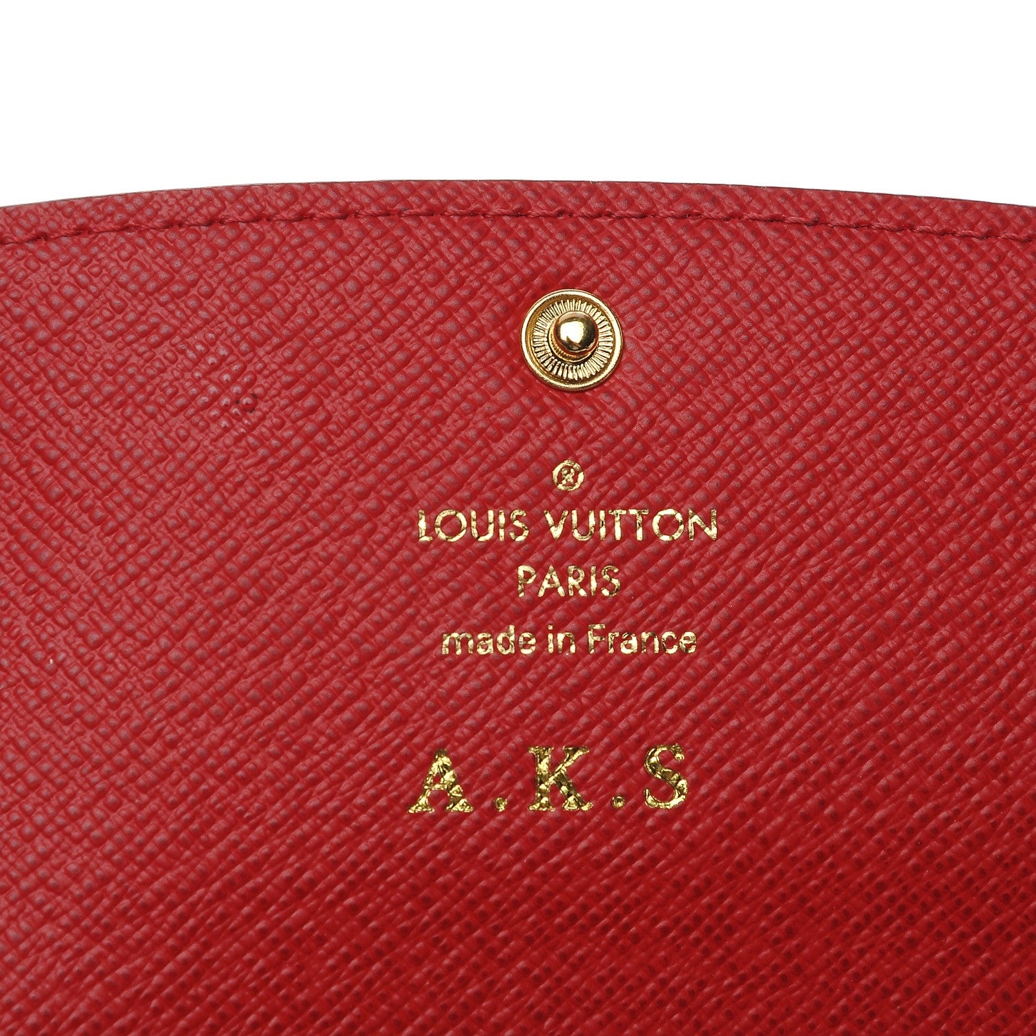 Louis Vuitton Damier Ebene Emilie Wallet Red 6 of 7