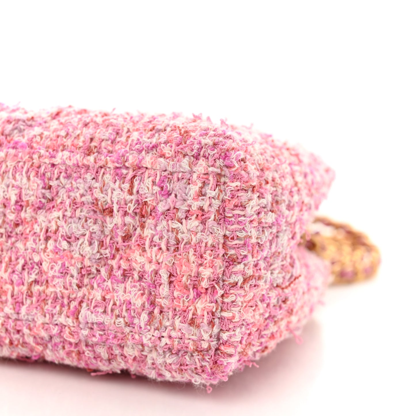 Tweed Quilted Nano Kelly Shopper Pink