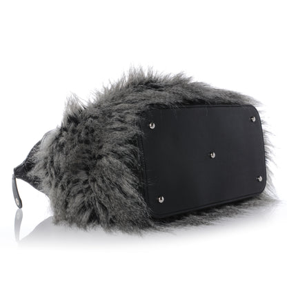Chanel Quilted Lambskin Fantasy Fur Shopper Tote Black 4 of 7
