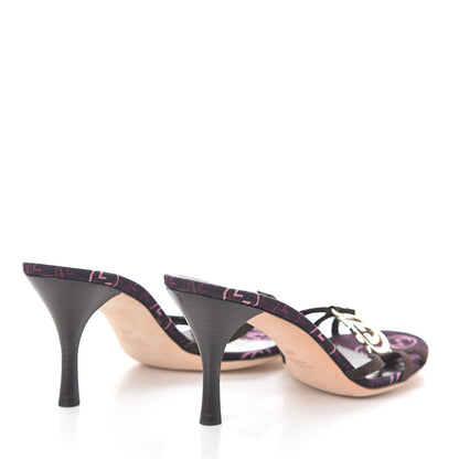 Gucci Suede Mid Heel Slide Sandals 6 Chocolate 4 of 8