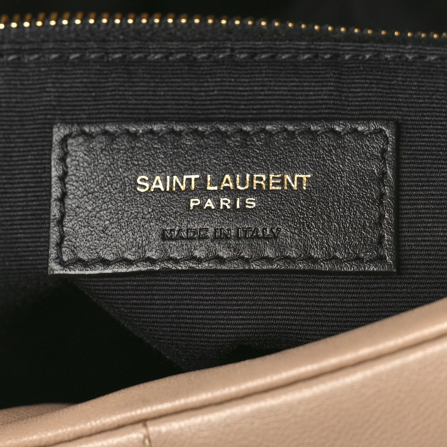 Lambskin Quilted Medium Loulou Puffer Monogram Chain Satchel Dark Beige