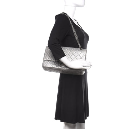 Chanel Metallic Aged Calfskin Quilted 2.55 Reissue 227 Flap Argent Fonce 2 of 23