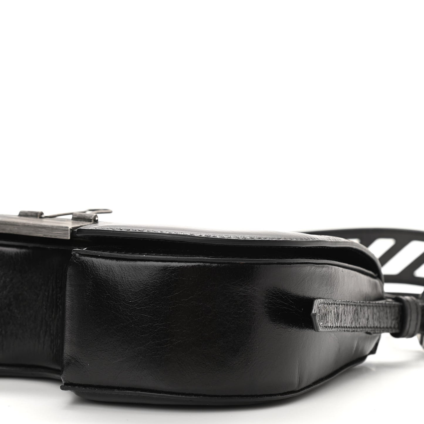 Calfskin Swiss Binder Flap Bag Black