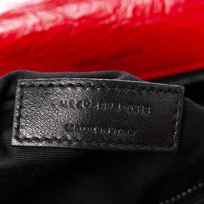 Saint Laurent Crinkled Calfskin Matelasse Monogram Medium Niki Chain Satchel Rouge Eros 8 of 11