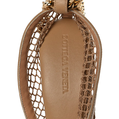 Bottega Veneta Mesh Nappa Chunky Chain Sandals 39 Beige Pony 7 of 8