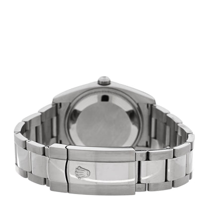 Rolex Stainless Steel 18K White Gold 34mm Oyster Perpetual Datejust Watch Black 115234 3 of 5