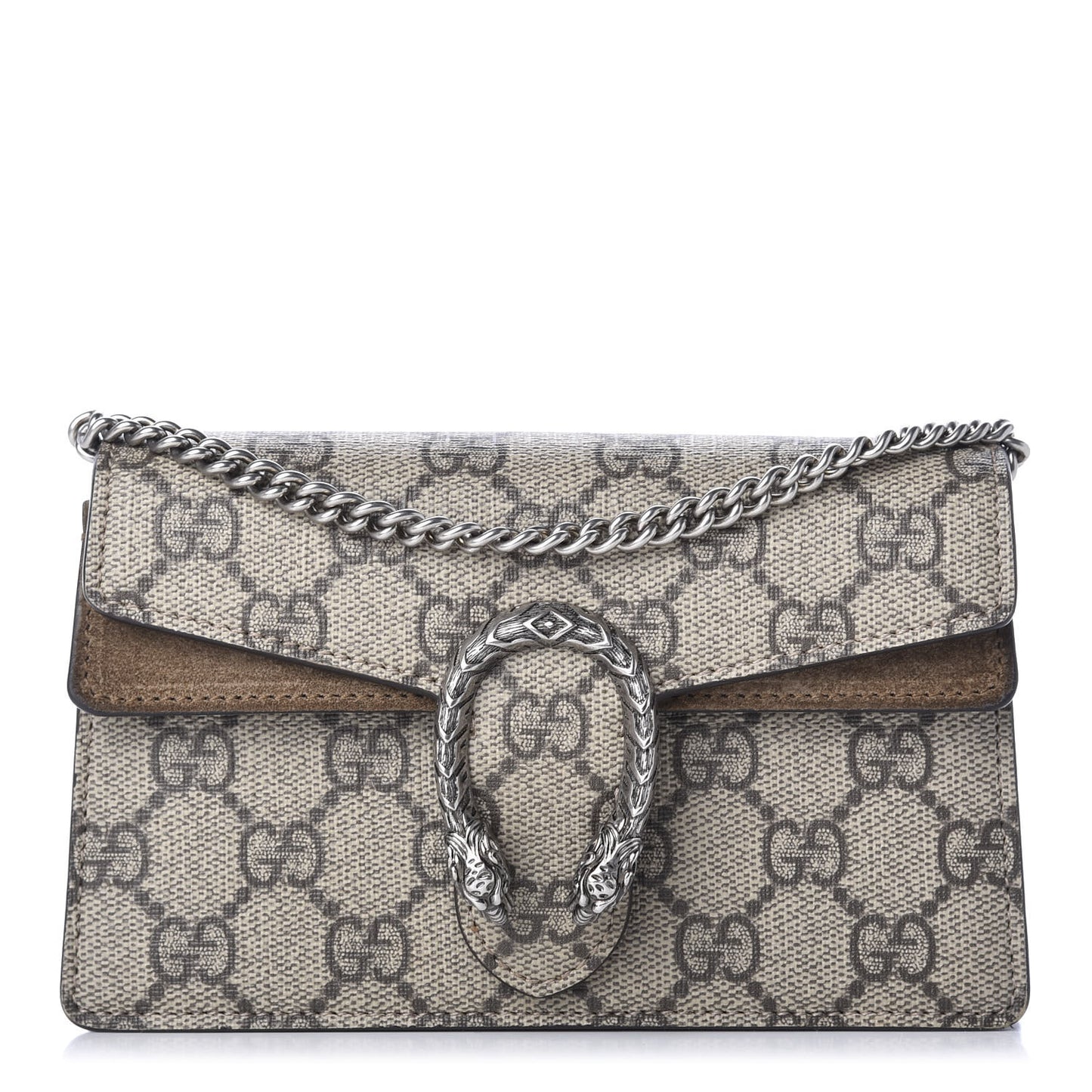 GG Supreme Monogram Super Mini Dionysus Shoulder Bag Taupe