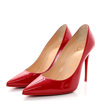 Christian Louboutin Patent Pigalle Follies 100 Pumps 35 Red 3 of 14