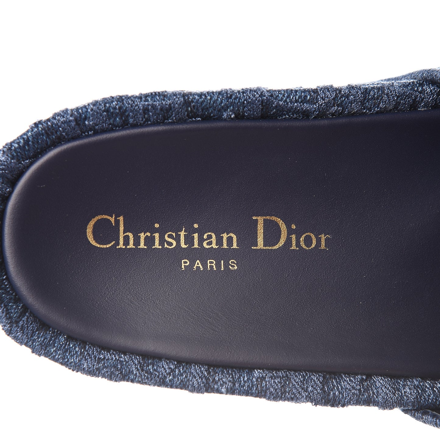 Oblique Denim D-Way Platform Sandal 38 Blue