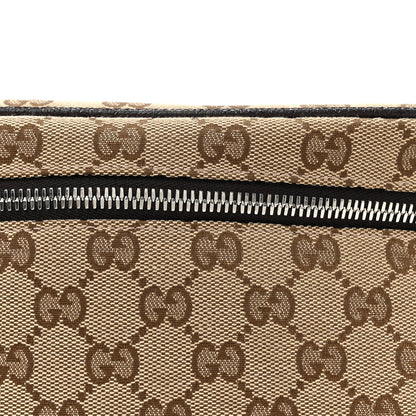 Gucci Monogram Dollar Calfskin Waist Pouch Beige Ebony Testa di Moro Marrone Scuro 8 of 10