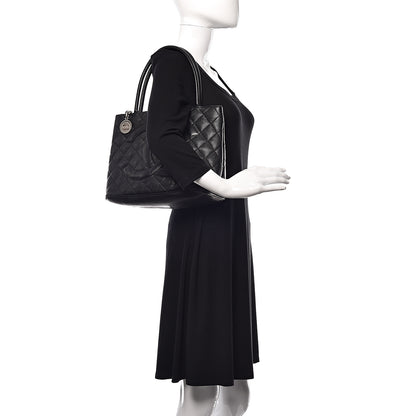 Chanel Caviar Quilted Medallion Tote Black 2 of 12