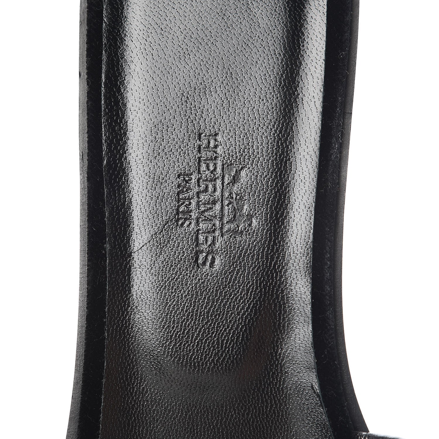Hermes Velvet Nappa Oran Sandals 39 Black Argent Vieilli 7 of 7