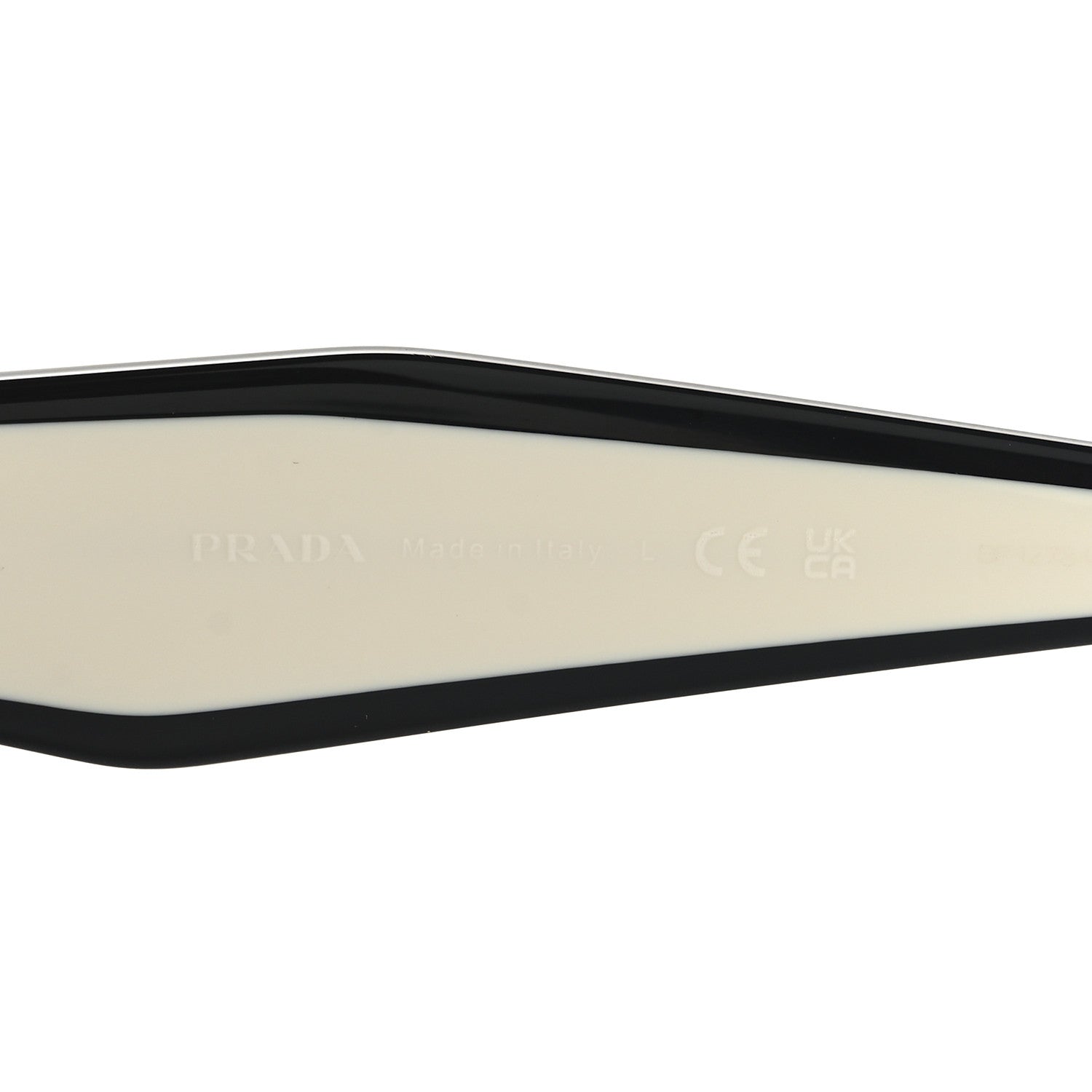 Prada Acetate Square Sunglasses SPR 14W Black White 5 of 7