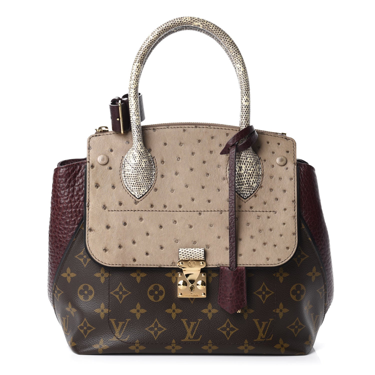 Louis Vuitton Monogram Ostrich Lizard Majestueux PM Bordeaux 1 of 10