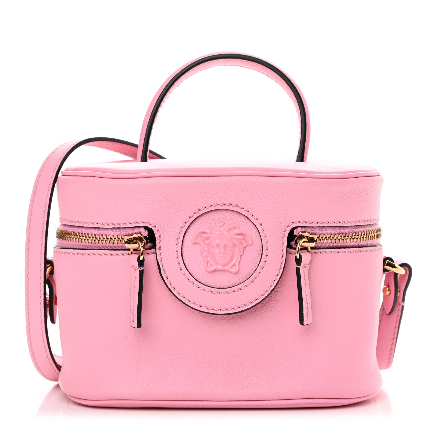 Versace Grained Calfskin Medusa Vanity Case Pink 1 of 13