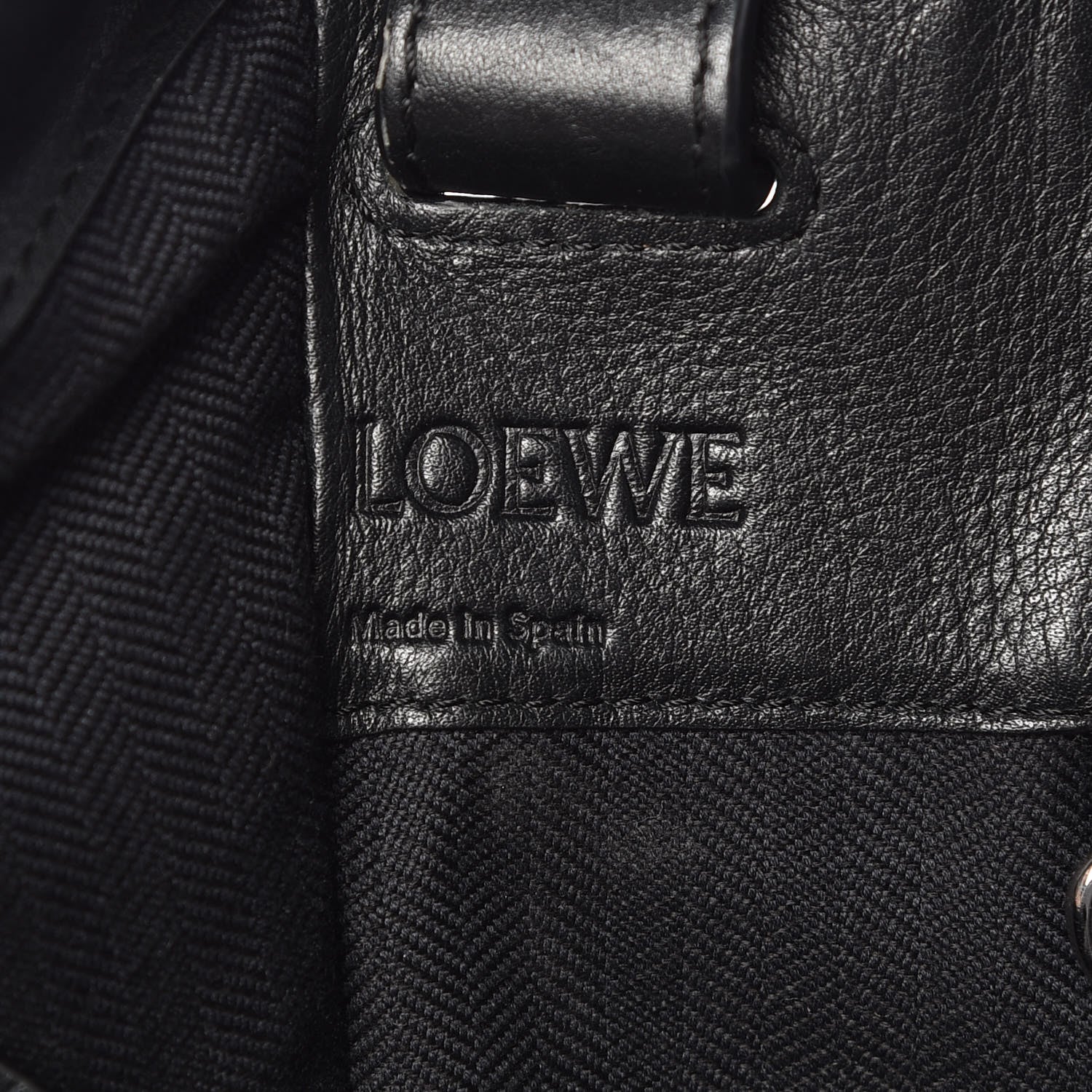 Loewe Calfskin Medium Hammock Shoulder Bag Black 9 of 11