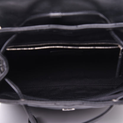 Saint Laurent Calfskin Y Quilted Monogram Small Loulou Backpack Black 4 of 12