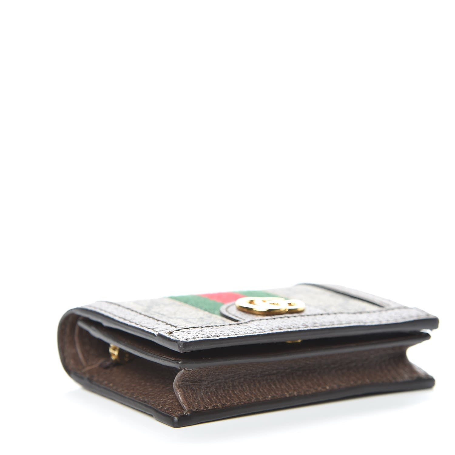 Gucci GG Supreme Monogram Web Ophidia Card Case Beige New Acero 4 of 7