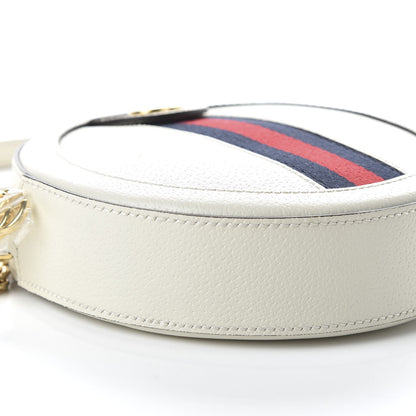 Gucci Textured Calfskin Web Mini Ophidia Round Shoulder Bag Mystic White 6 of 10