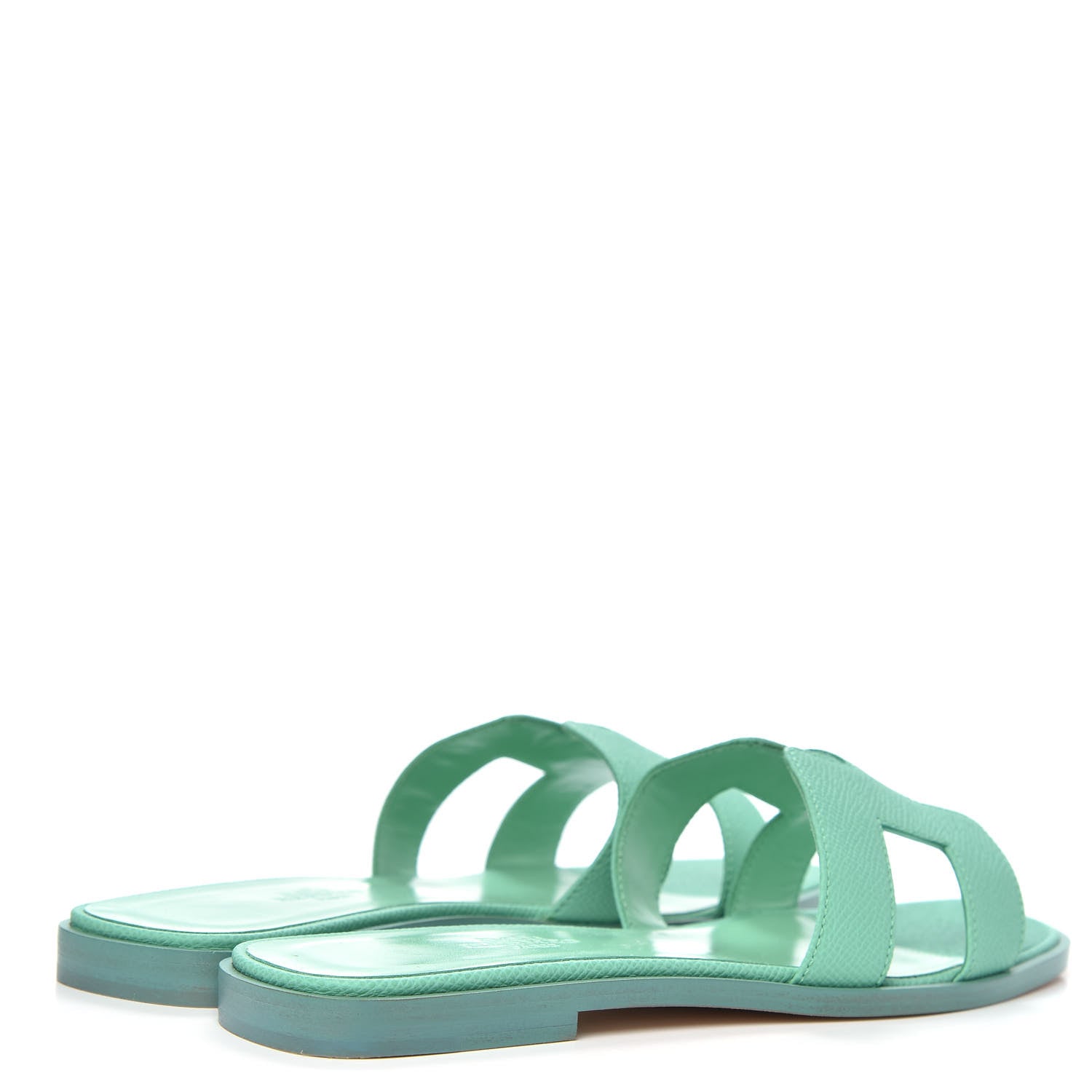Hermes Epsom Oran Sandals 36.5 Malachite 4 of 8