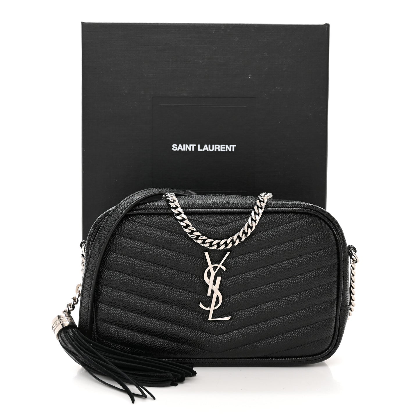 Grain De Poudre Matelasse Monogram Mini Lou Camera Bag Black