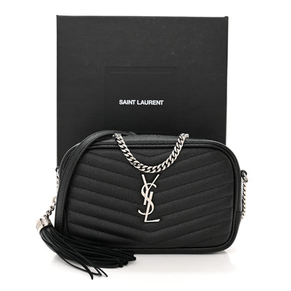 Saint Laurent Grain De Poudre Matelasse Monogram Mini Lou Camera Bag Black 11 of 11