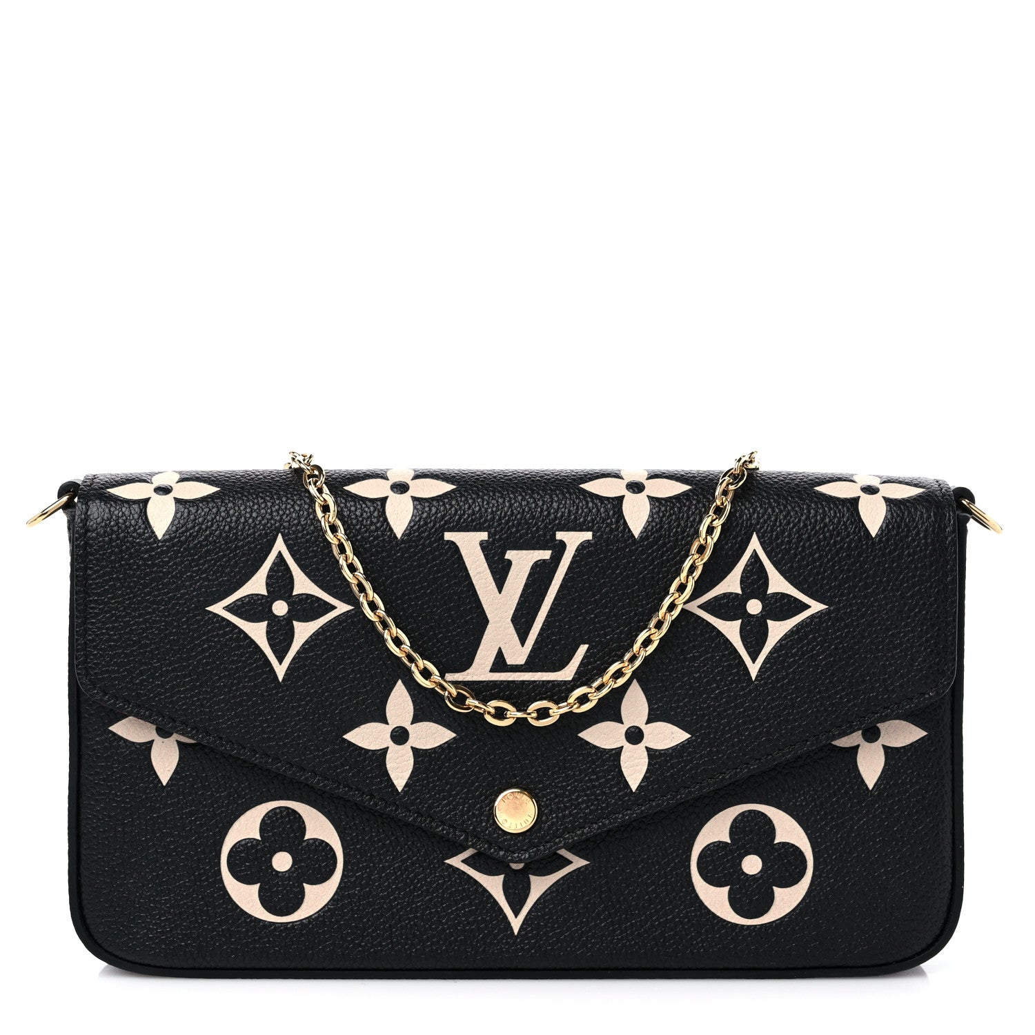 Louis Vuitton Empreinte Monogram Giant Felicie Pochette Black Beige 3 of 9