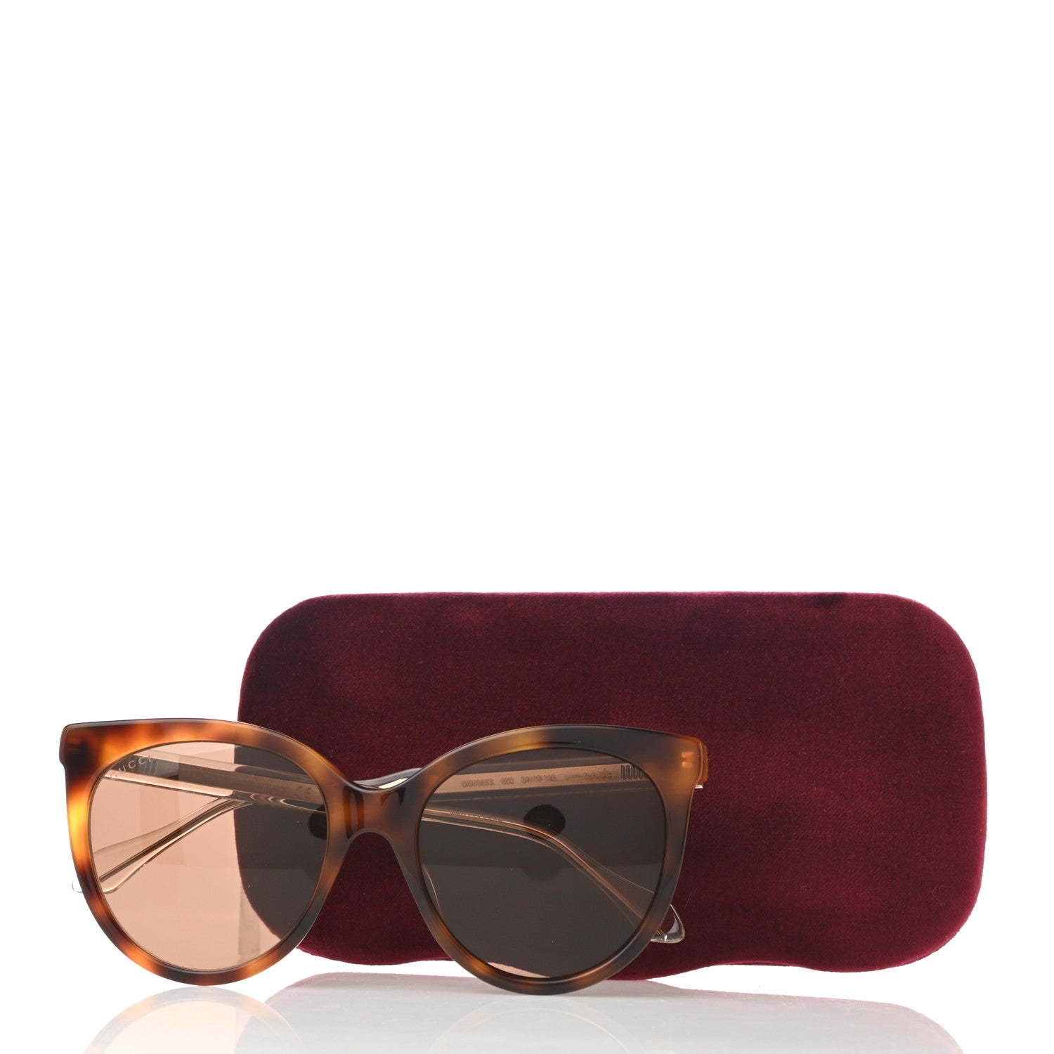Gucci Colorblock Acetate Cat Eye GG0565S Sunglasses Havana 7 of 7