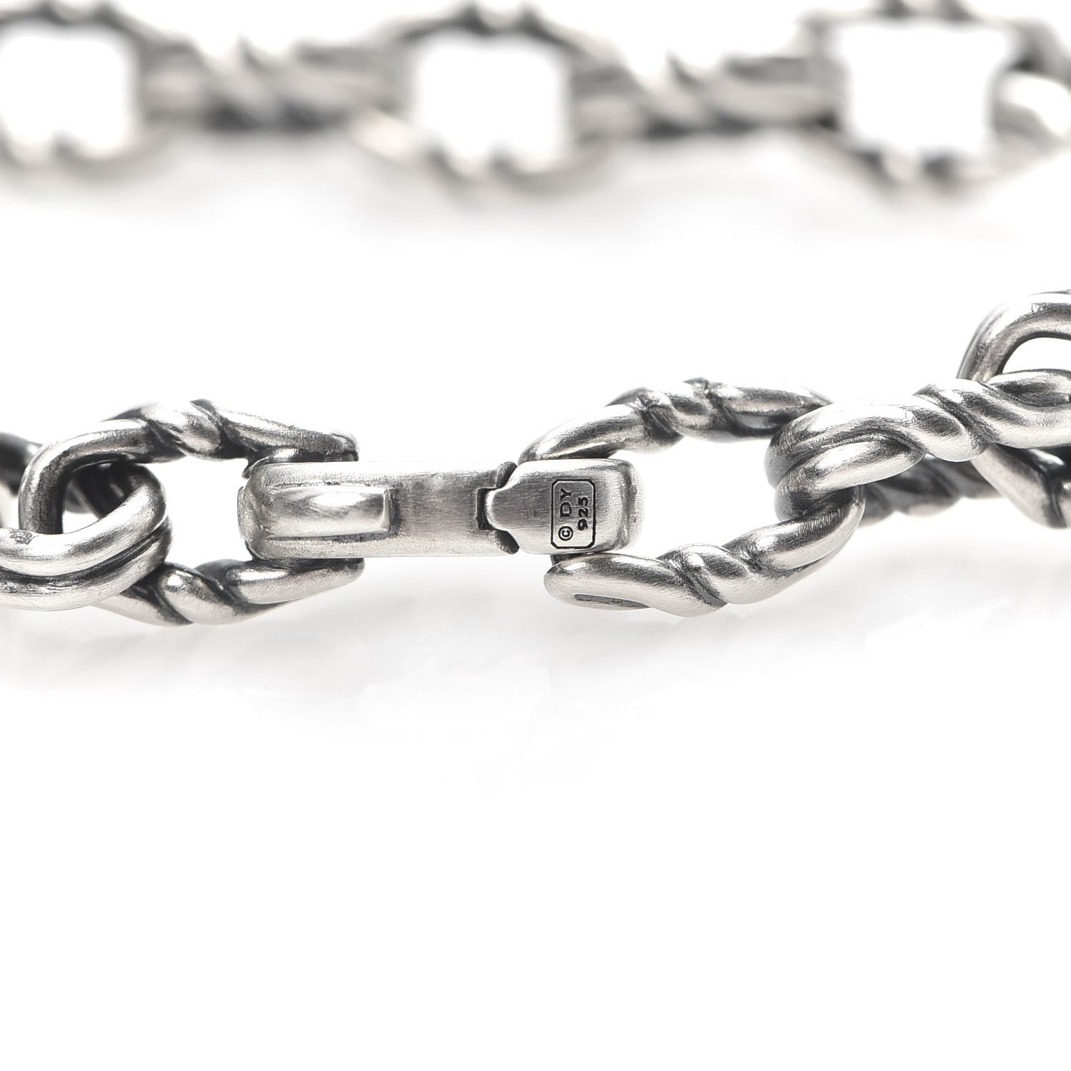 David Yurman Sterling Silver 8mm Twist Link Chain Bracelet 5 of 5