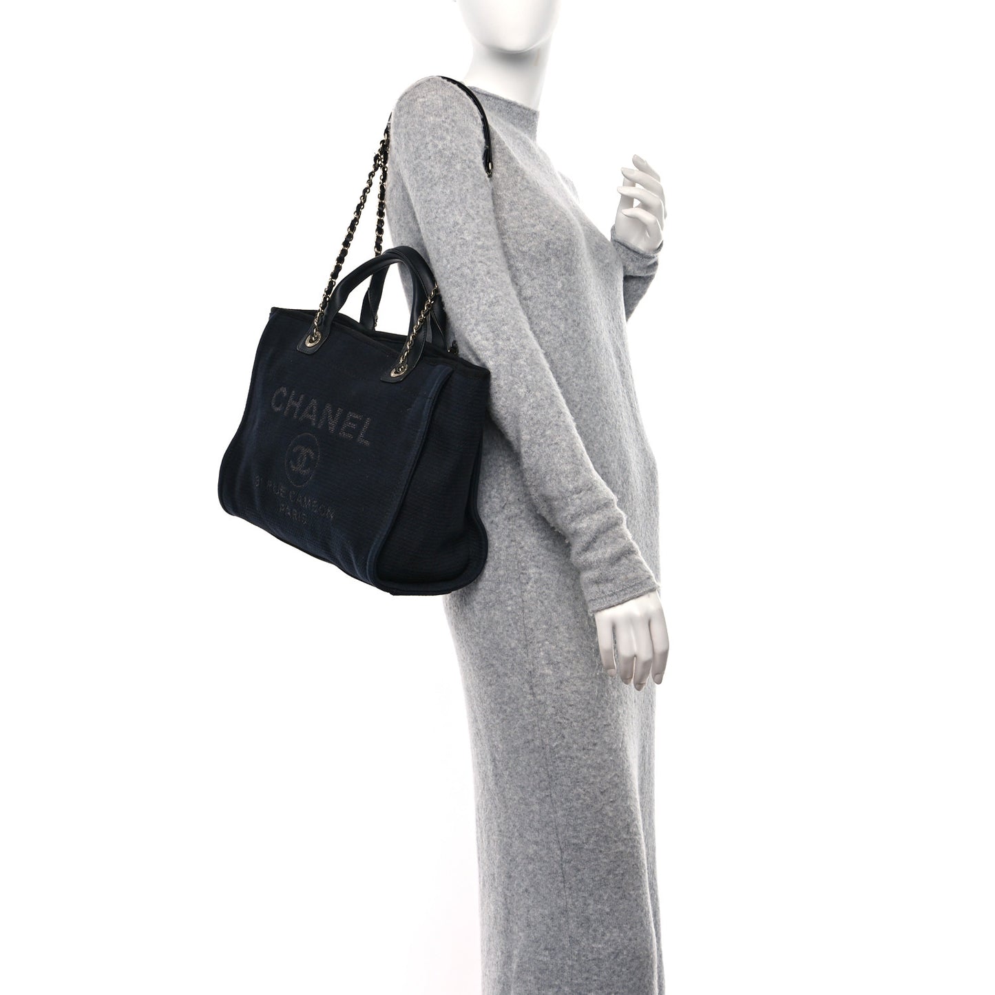 Mixed Fibers Medium Deauville Tote Black