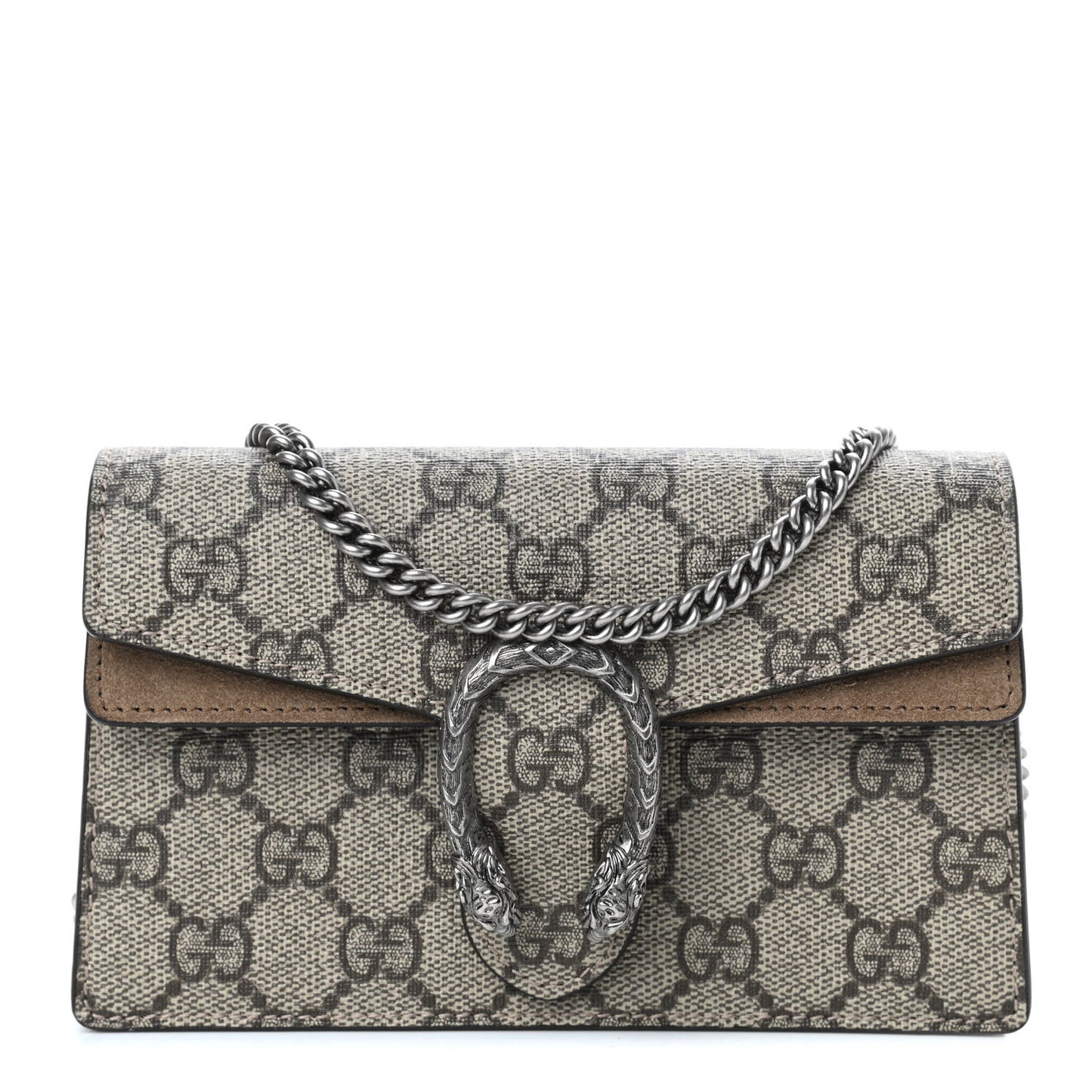 GG Supreme Monogram Super Mini Dionysus Shoulder Bag Taupe