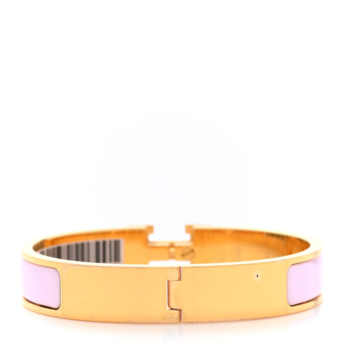 Enamel Narrow Clic Clac H Bracelet GM Rose Dragee