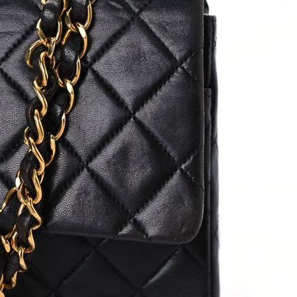 Chanel Lambskin Quilted Medium Double Flap Black 20 of 21