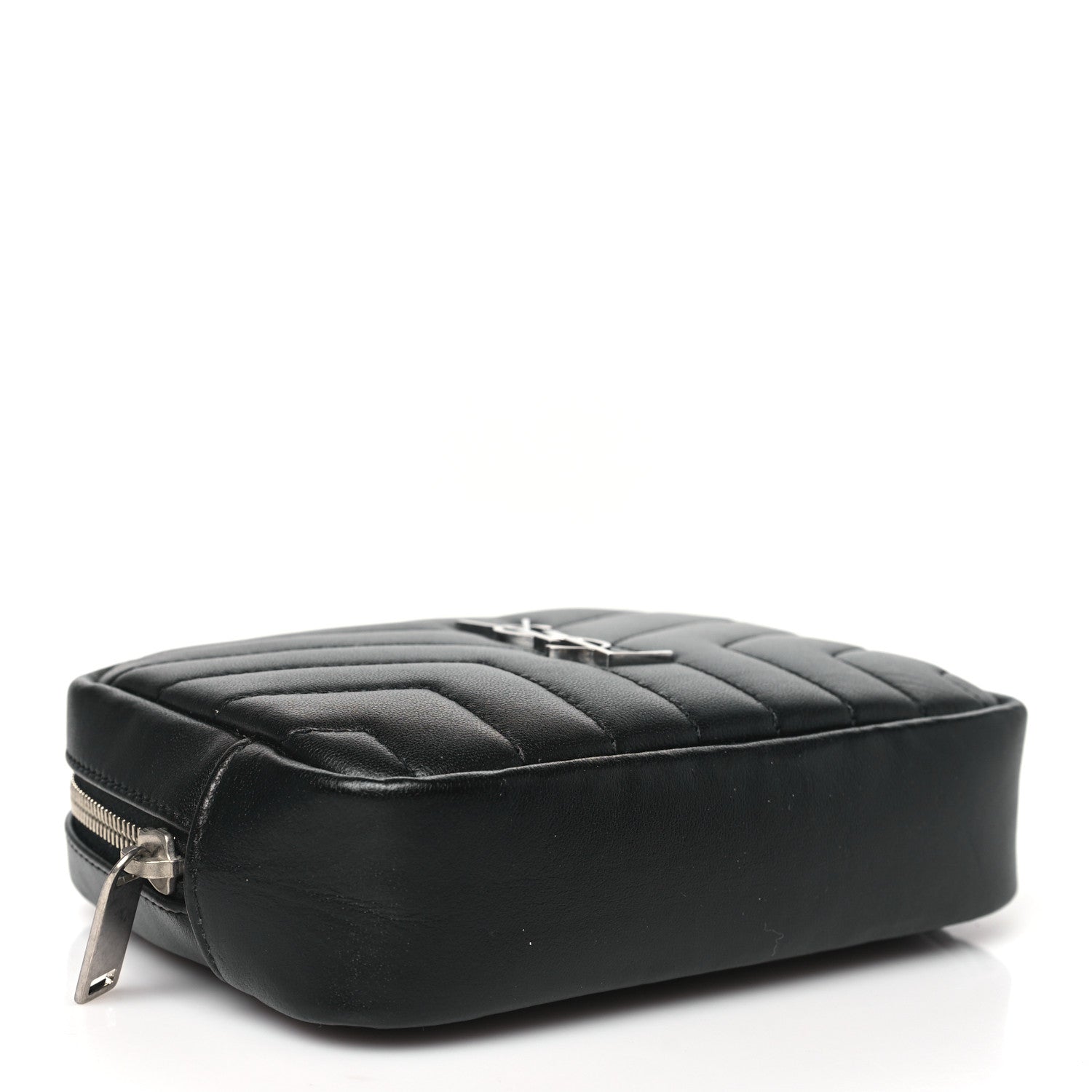 Saint Laurent Lambskin Y Quilted Monogram Loulou Cosmetic Case Black 5 of 11