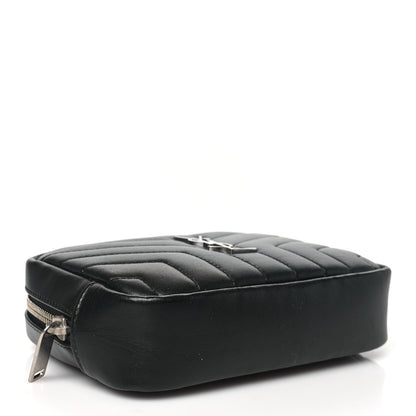 Saint Laurent Lambskin Y Quilted Monogram Loulou Cosmetic Case Black 5 of 11