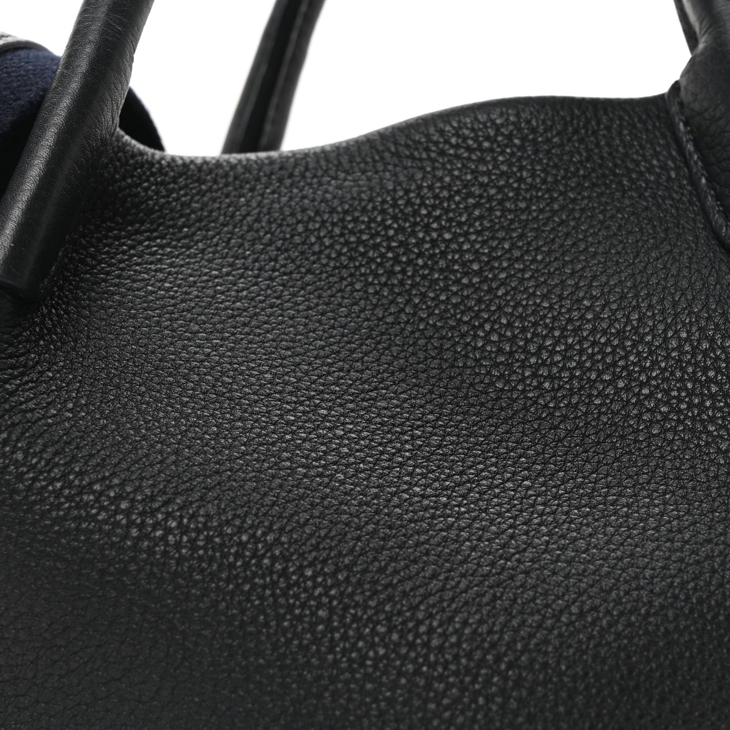 Grained Calfskin Micro Bale Bag Navy Blue