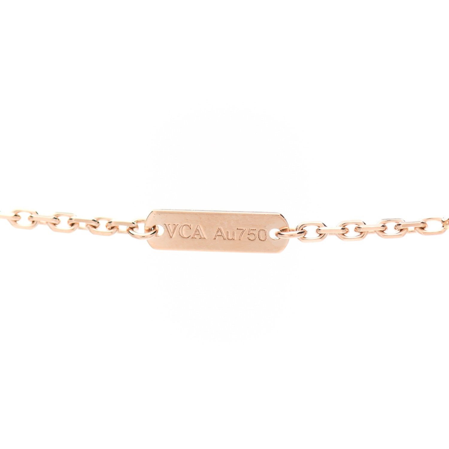 Van Cleef & Arpels 18K Rose Gold Diamond Mother of Pearl Two Butterfly Pendant Necklace 5 of 6