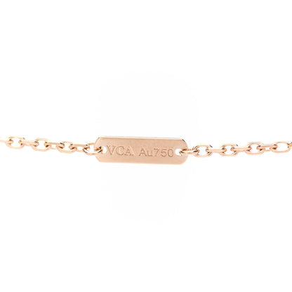 Van Cleef & Arpels 18K Rose Gold Diamond Mother of Pearl Two Butterfly Pendant Necklace 5 of 6