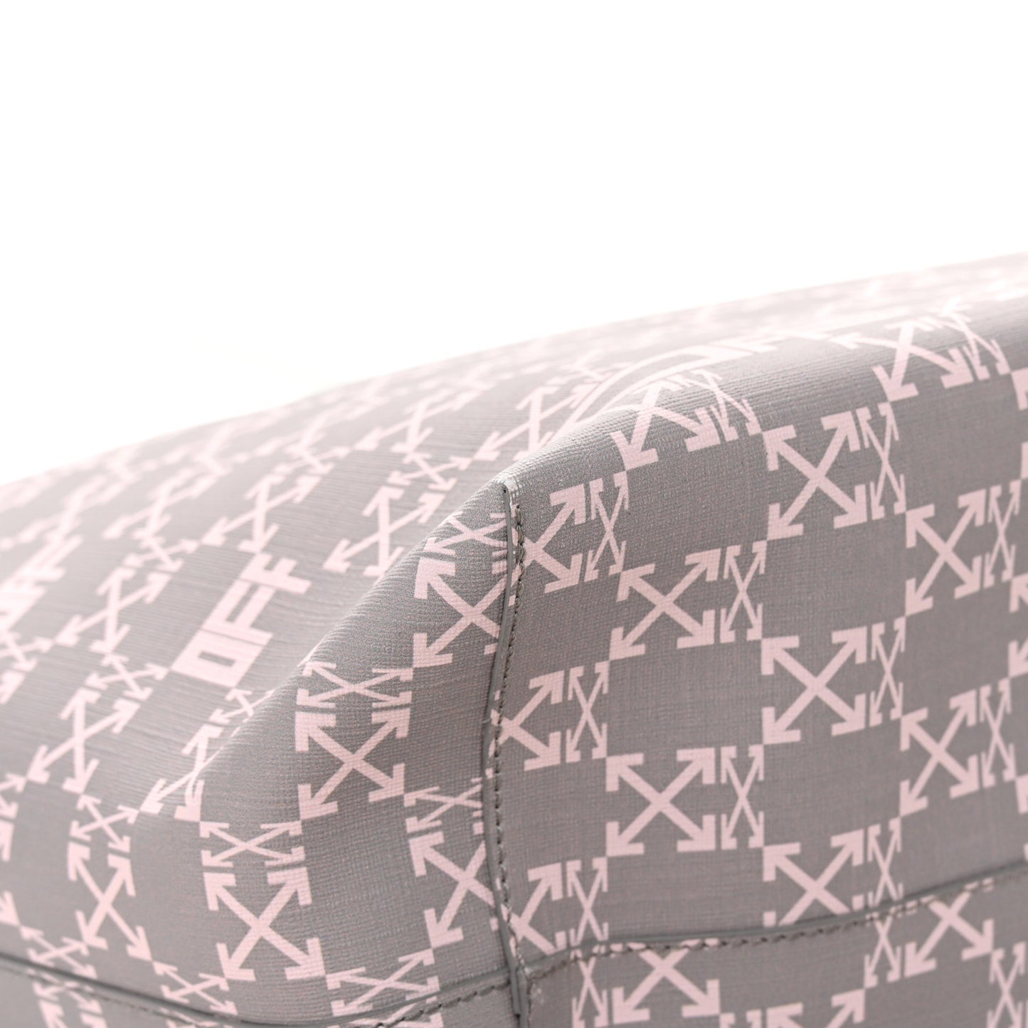 Coated Canvas Arrow Print Day Off Tote Bag White