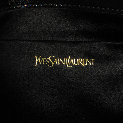 Saint Laurent Textured Patent Monogram Large Belle De Jour Clutch Black 6 of 7