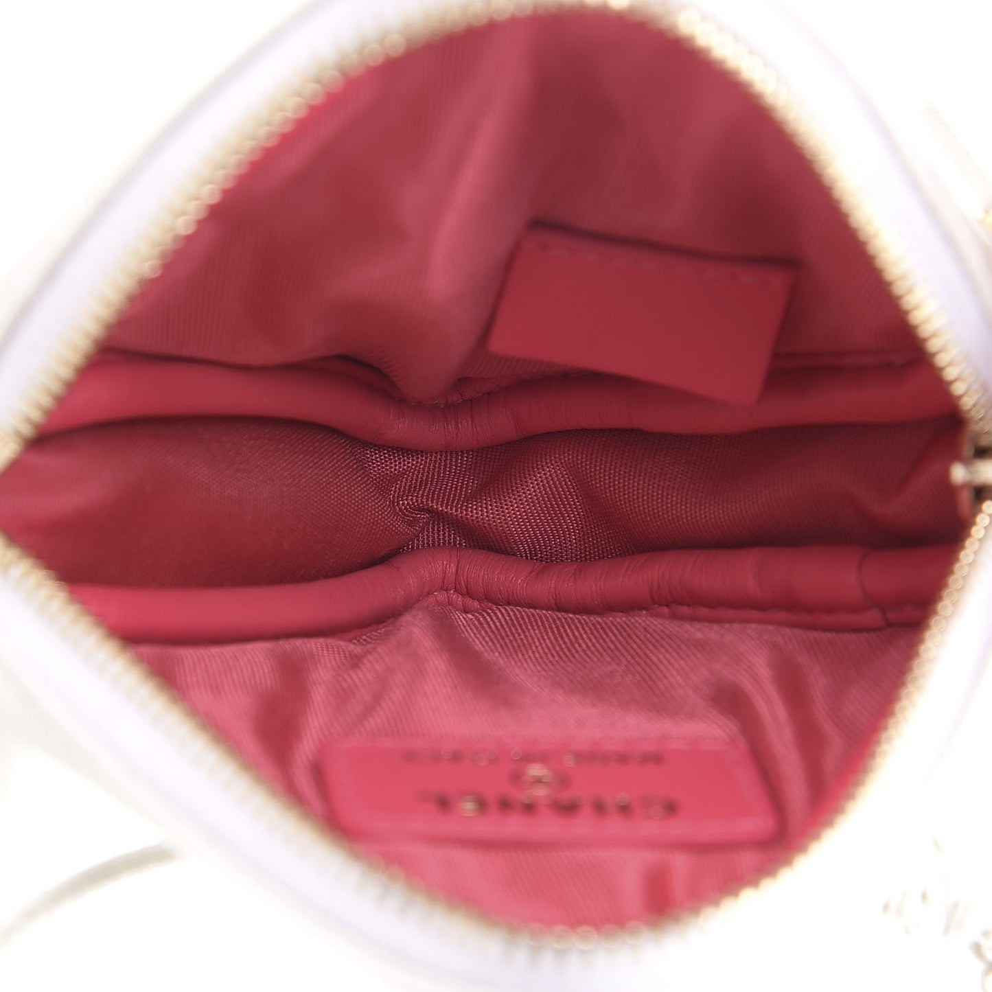 Caviar Quilted Diamond Arm Coin Purse White